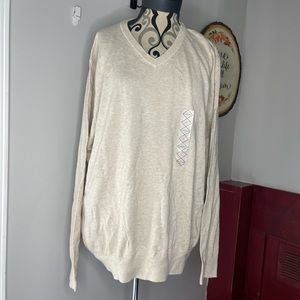 NWT St. John’s Bay Sweater Cream Men’s Sweater